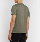 rag & bone - Sound Wave Embroidered Cotton-Jersey T-Shirt - Green