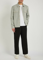 Paige Renzi Striped Denim Jacket Navy