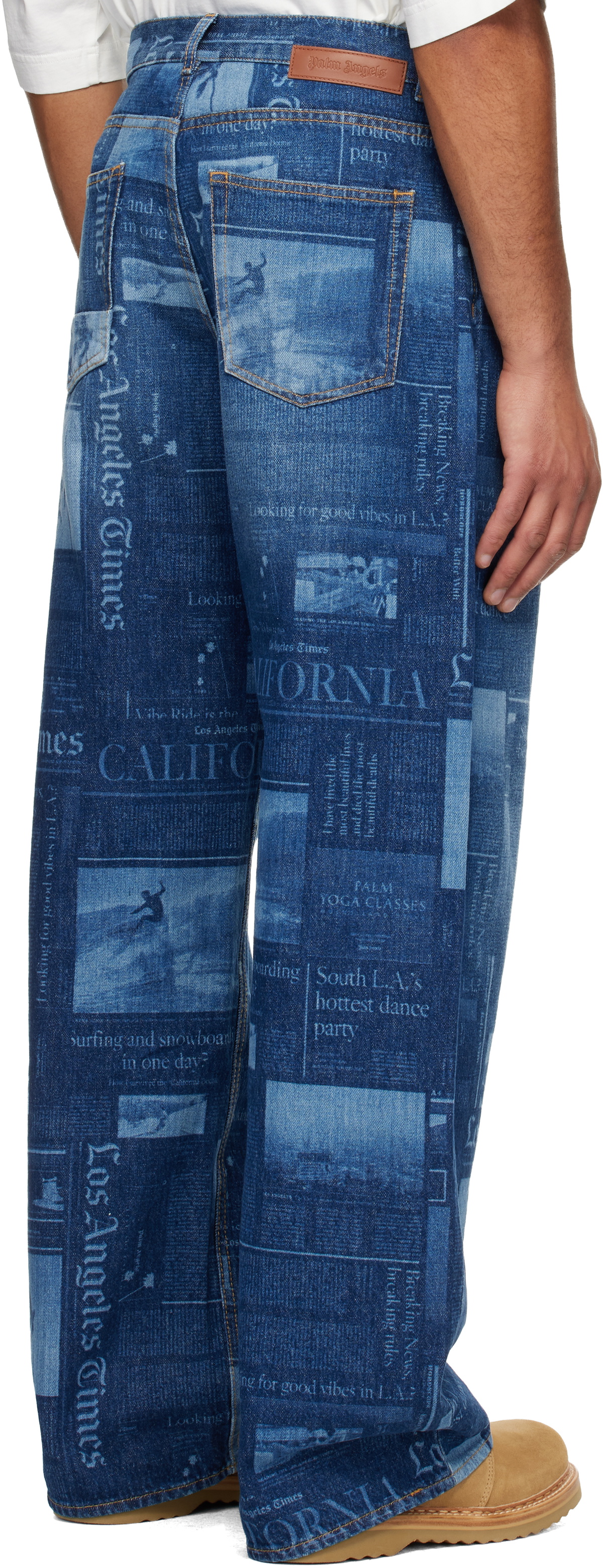 Palm Angels Blue LA Times Edition Jeans