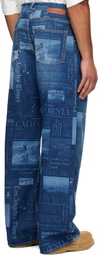 Palm Angels Blue LA Times Edition Jeans