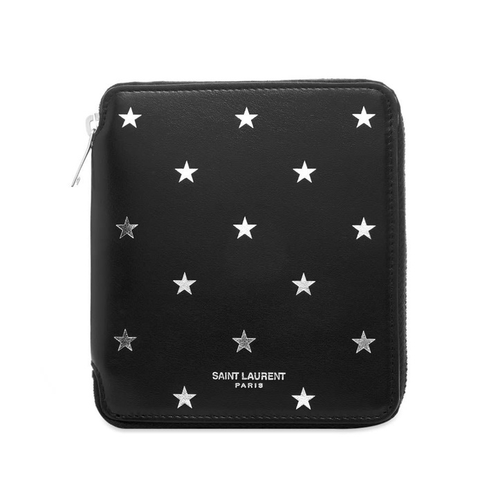 Photo: Saint Laurent Silver Star Large Zip Wallet