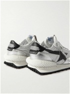 Golden Goose - Marathon Metallic Leather-Trimmed Ripstop Sneakers - White