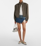 The Attico Denim miniskirt