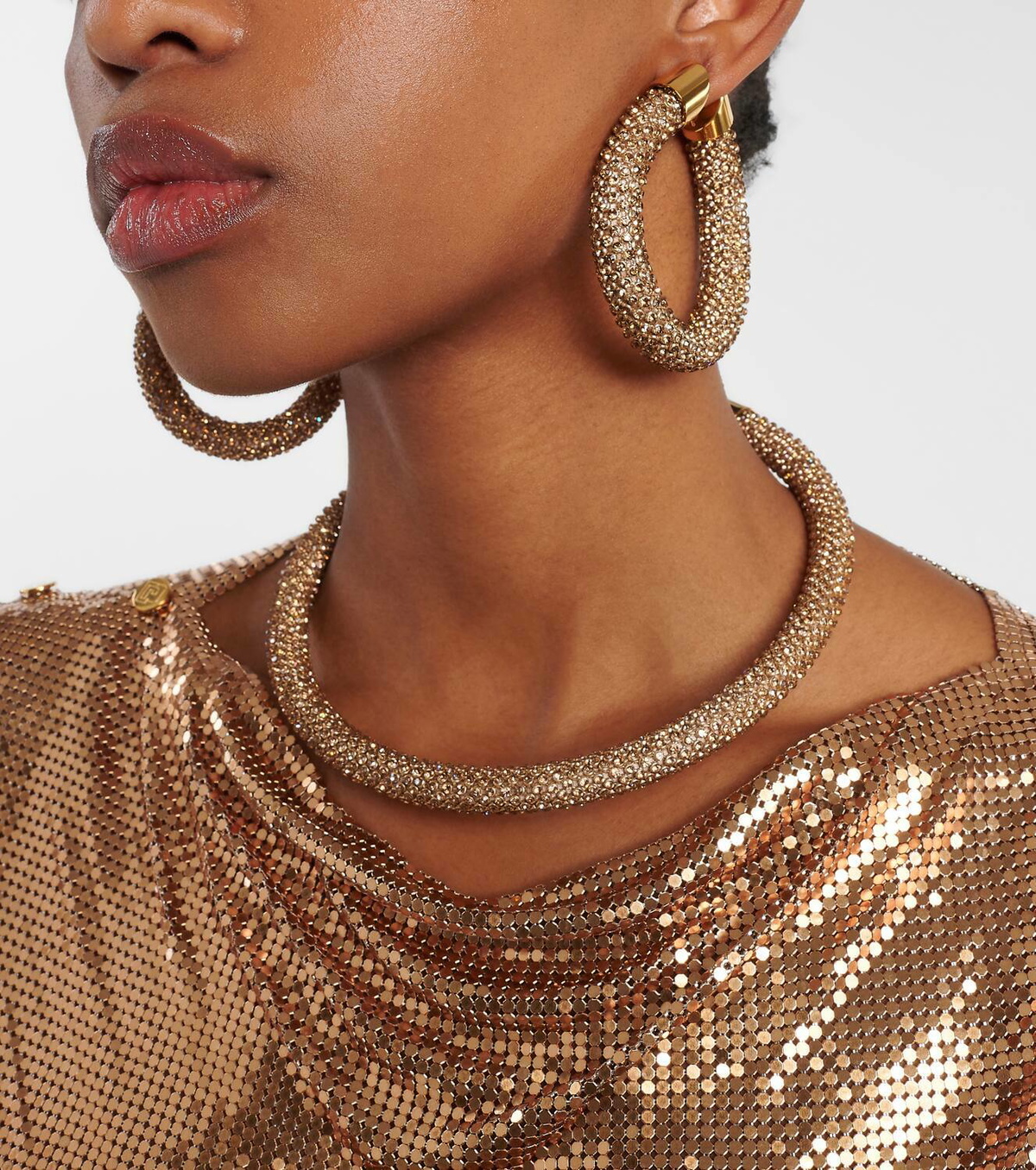 Rabanne Pixel Tube earrings Paco Rabanne