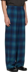 We11done Blue Flannel Lounge Pants