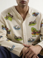BODE - Camp Bead-Embellished Jacquard-Knit Wool and Cotton-Blend Cardigan - Multi