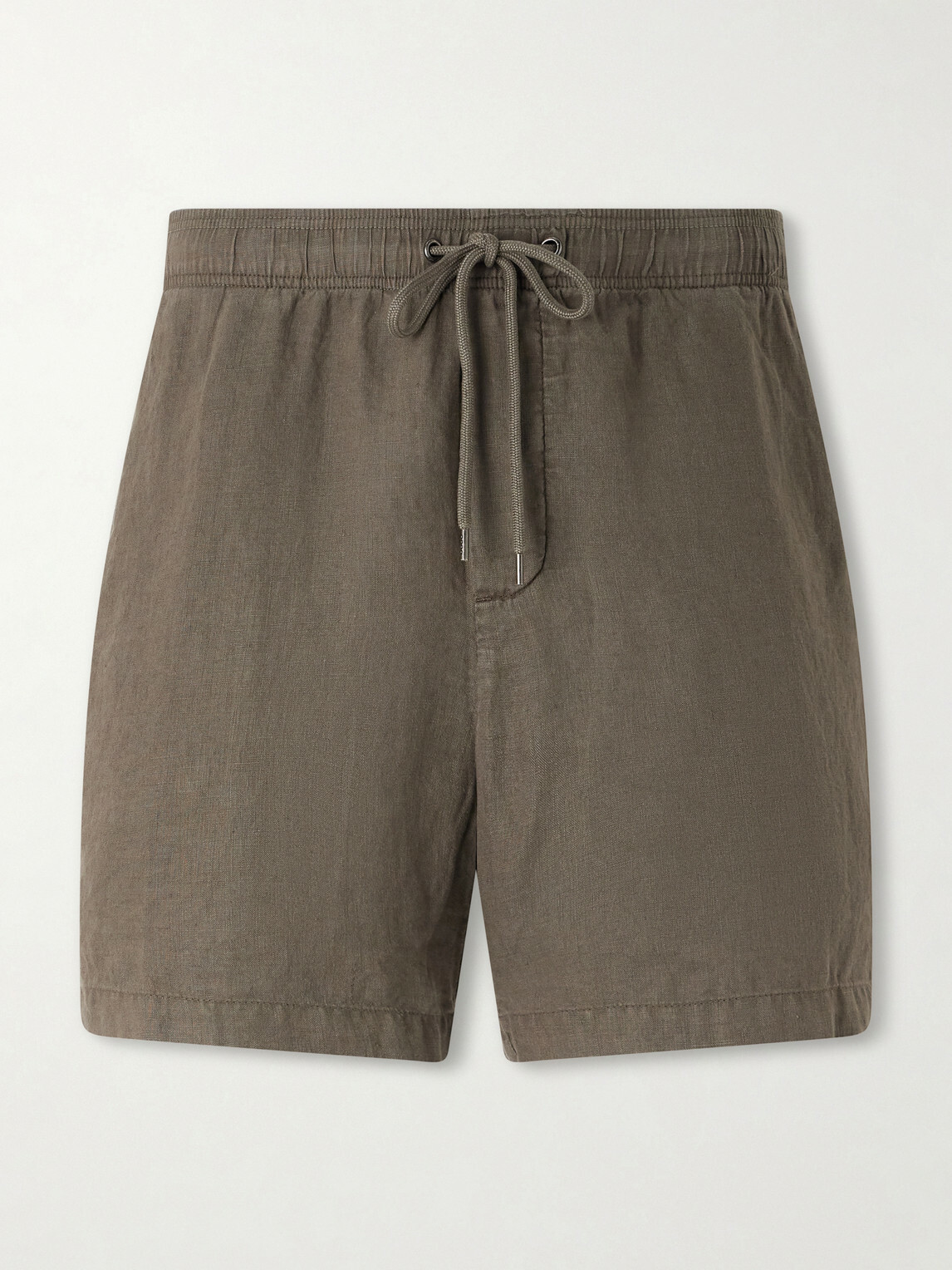 James Perse - Straight-Leg Garment-Dyed Linen Drawstring Shorts - Green