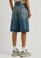 Represent Bermuda Faded Denim Shorts