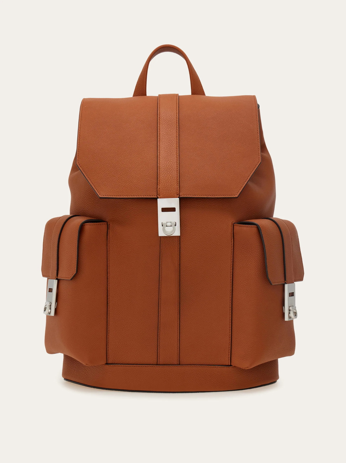 Ferragamo Mens Utility backpack with Hug buckle in Brown