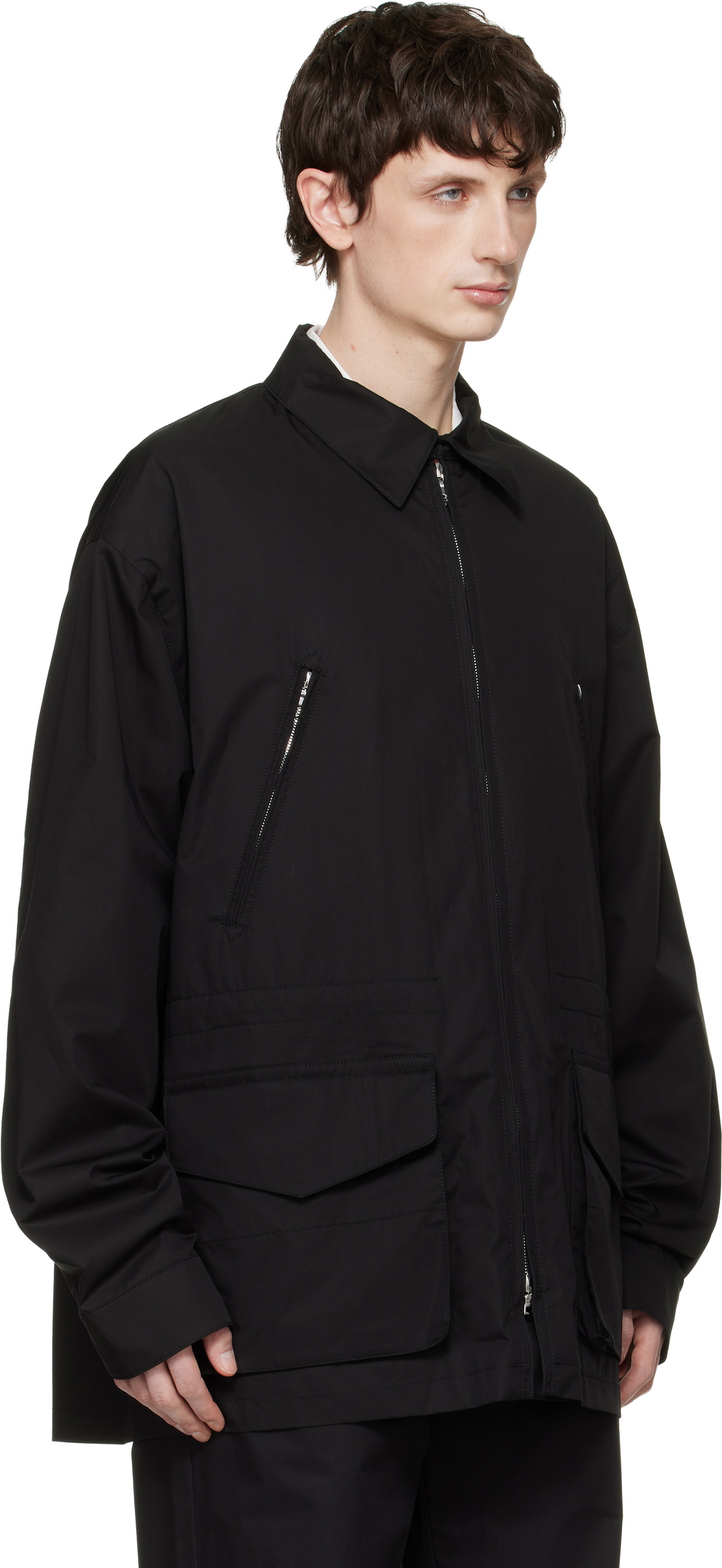 Rier Black Cotton Field Jacket