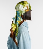 Alémais Printed silk satin scarf