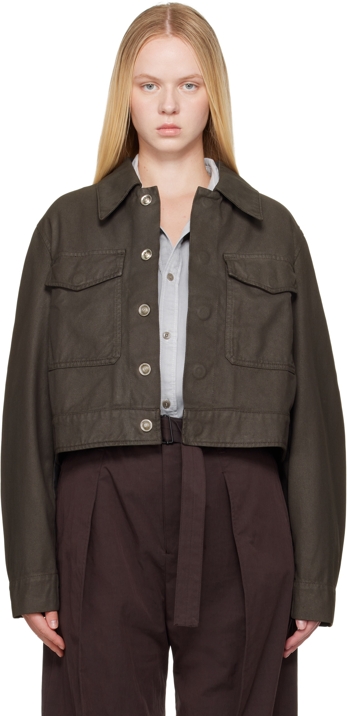 LEMAIRE ブラウン ボクシー デニムジャケット LEMAIRE ルメール ブラウン ボクシー デニムジャケット M - メルカリ