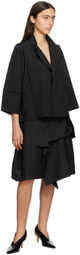 132 5. ISSEY MIYAKE Black Solid Skirt