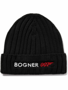 Bogner - 007 Bosco Logo-Embroidered Ribbed Virgin Wool-Blend Beanie