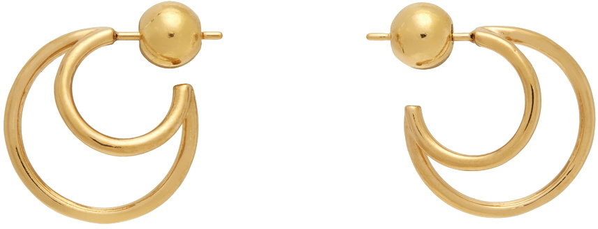 Sophie Buhai Gold Double Layered Hoop Earrings Sophie Buhai