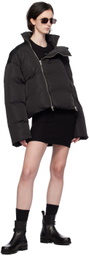 HELIOT EMIL Black Zip Down Jacket