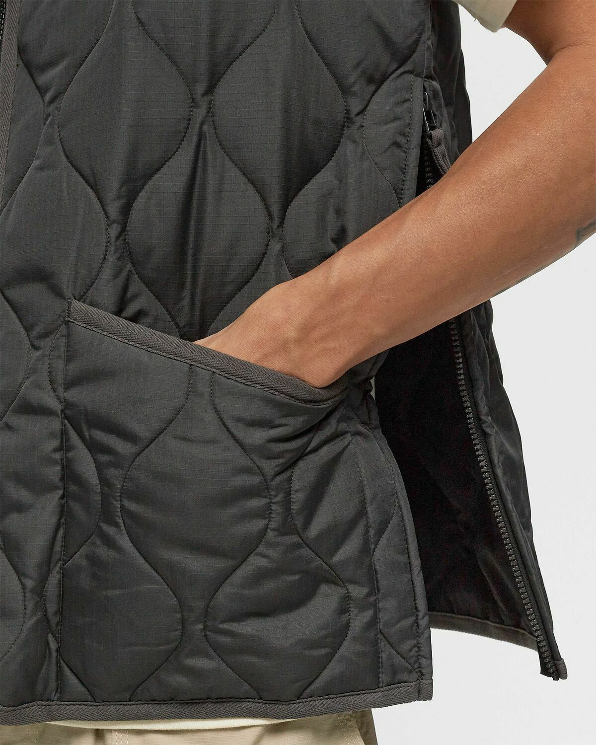 Taion Military Zip V Neck Down Vest Grey Vests Taion Extra