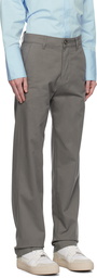 AMI Paris Grey Creased Trousers