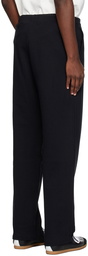 Lady White Co. Black Textured Band Trousers