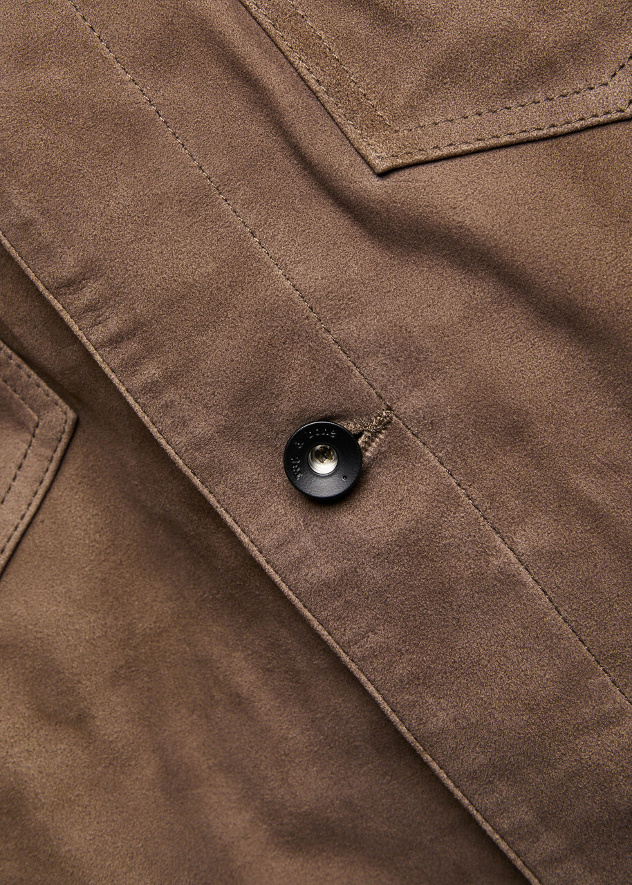 Rag & Bone Suede Overshirt Brown