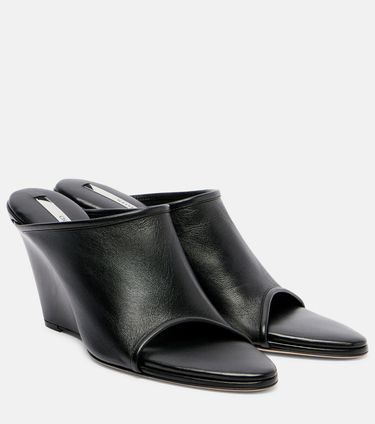 Christen Strap Stretch 75 leather wedge mules