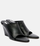 Christen Strap Stretch 75 leather wedge mules