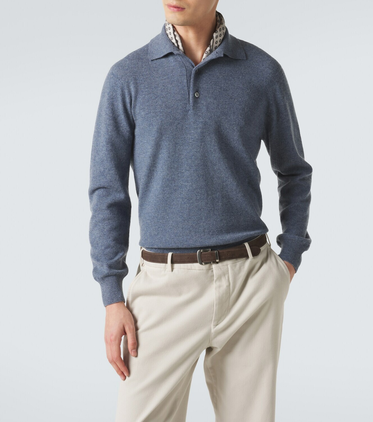 Agnona Cashmere polo sweater