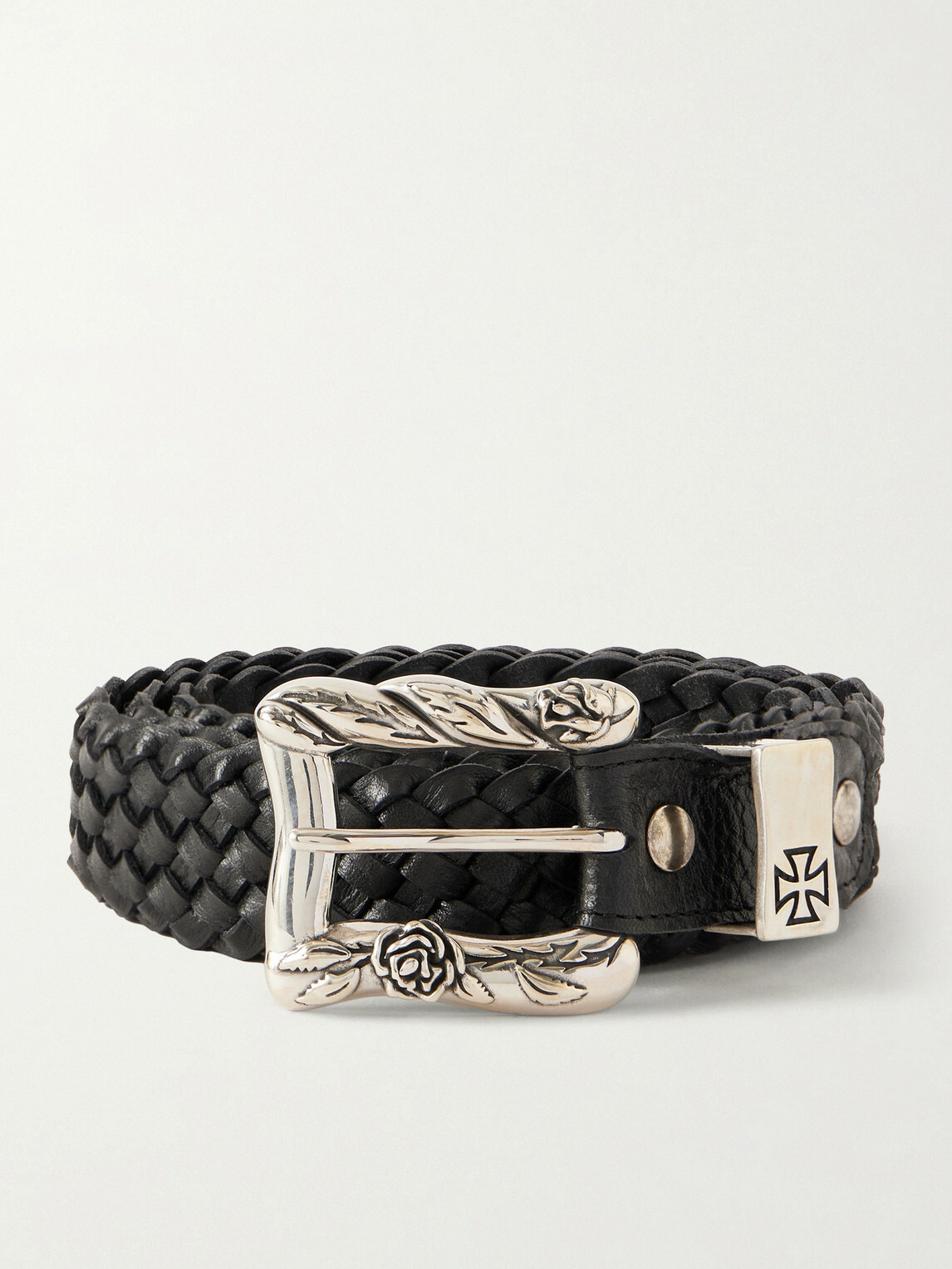 Enfants Riches Déprimés - 2.5cm Port of Souls Braided Leather Belt - Black