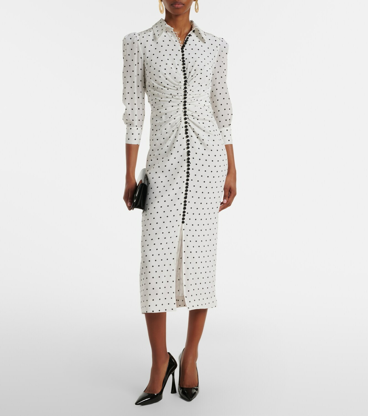 Carolina Herrera Polka-dot silk crêpe de chine shirt dress