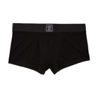 Versace Underwear Black Silk Boxer Briefs