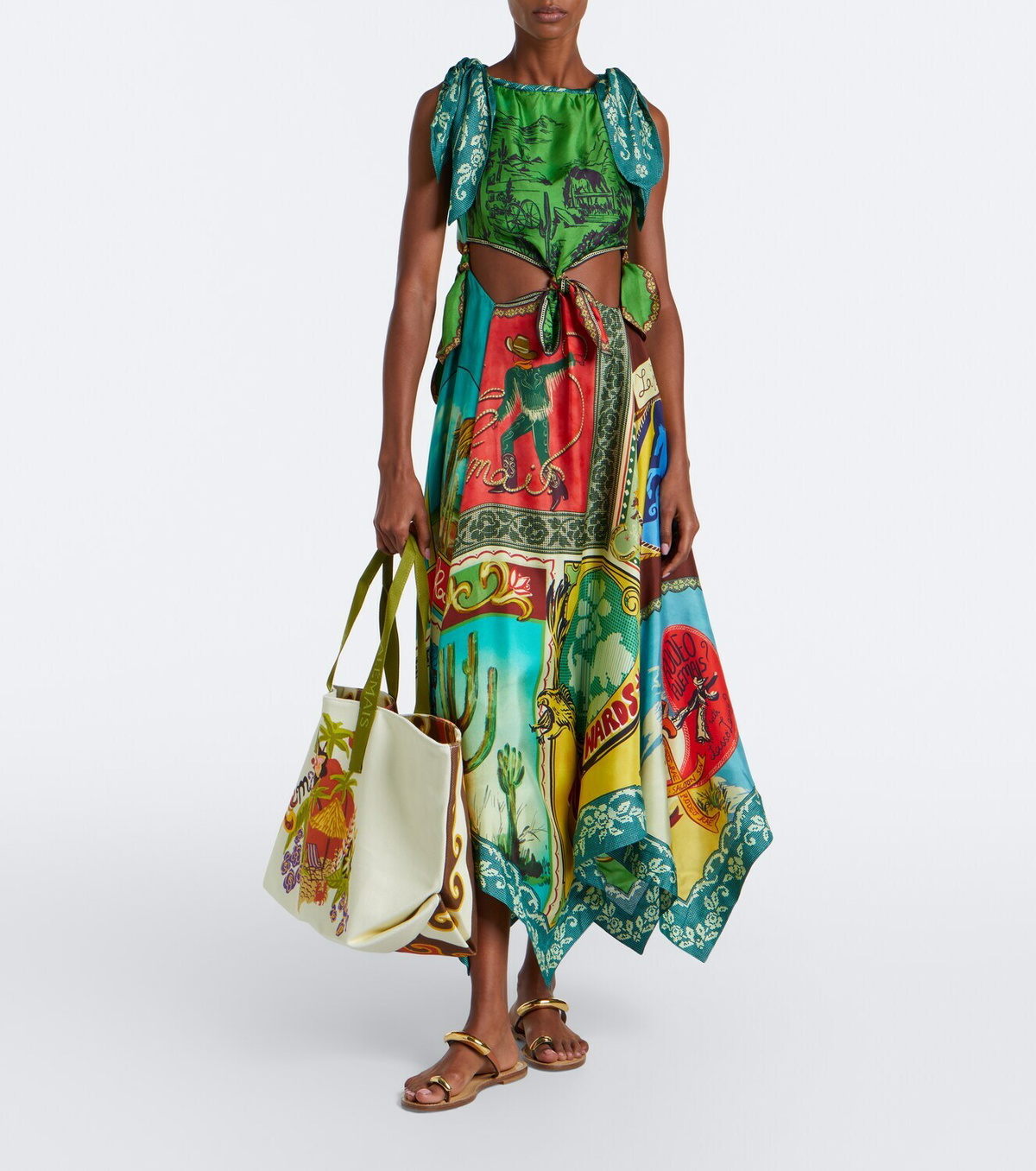 Alémais Island Cove printed cotton canvas tote bag
