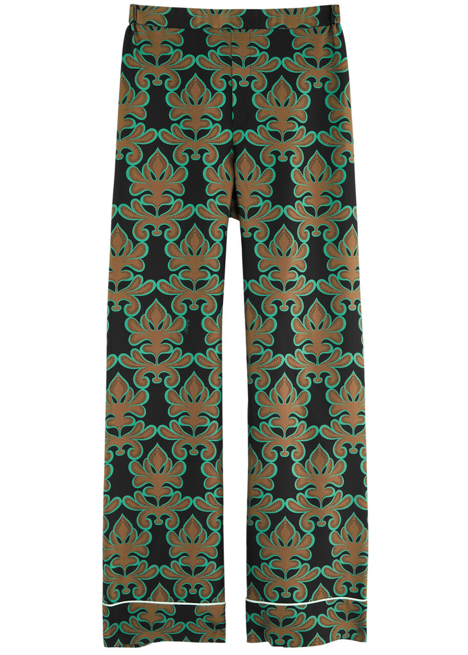 LA Double J Pajama Printed Silk-twill Trousers Multicoloured