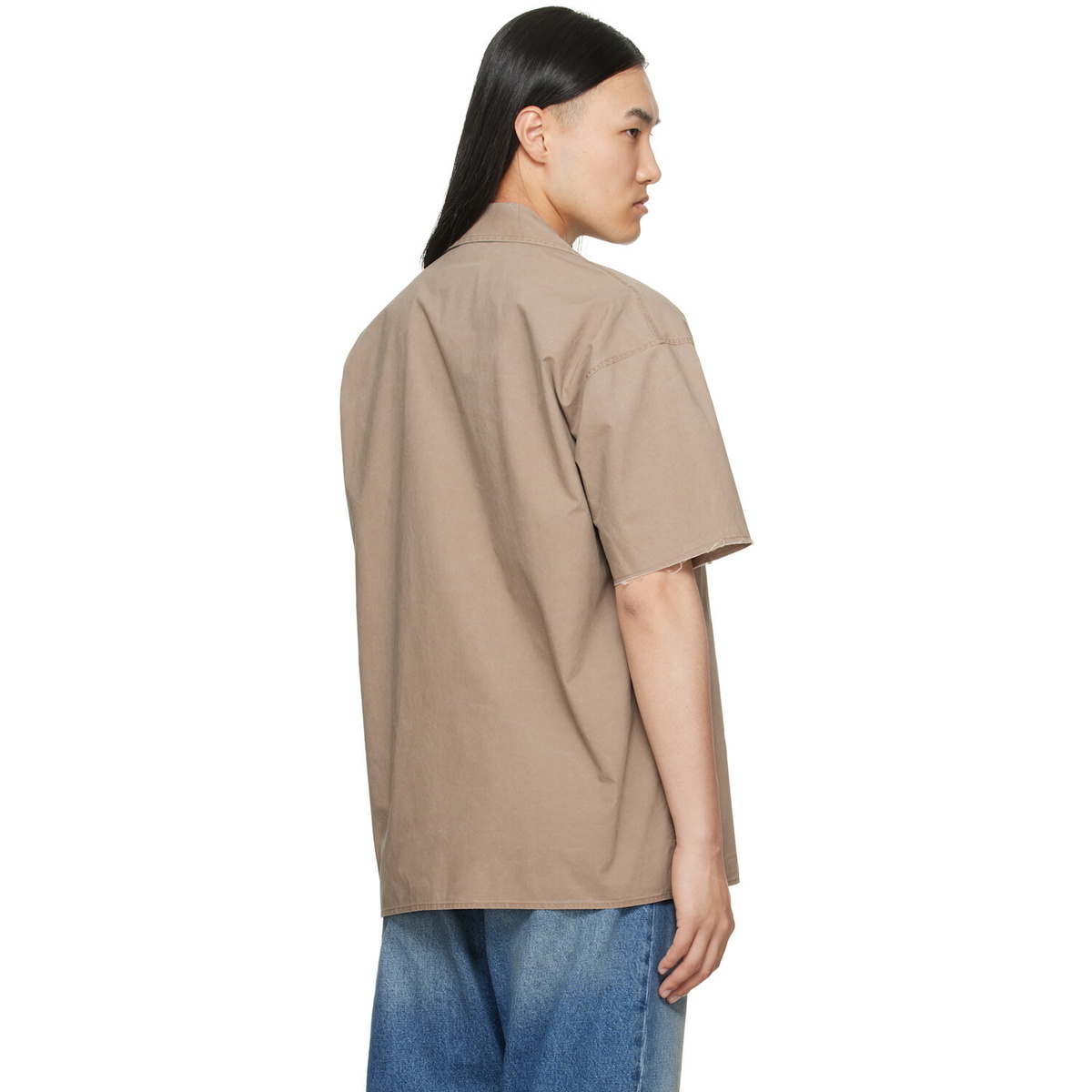 MM6 Maison Margiela Taupe Short-Sleeved Shirt