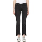 FRAME Black Le High Straight Jeans