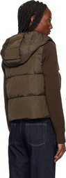 Canada Goose Brown HyBridge Wide Quilt Knit Down Jacket