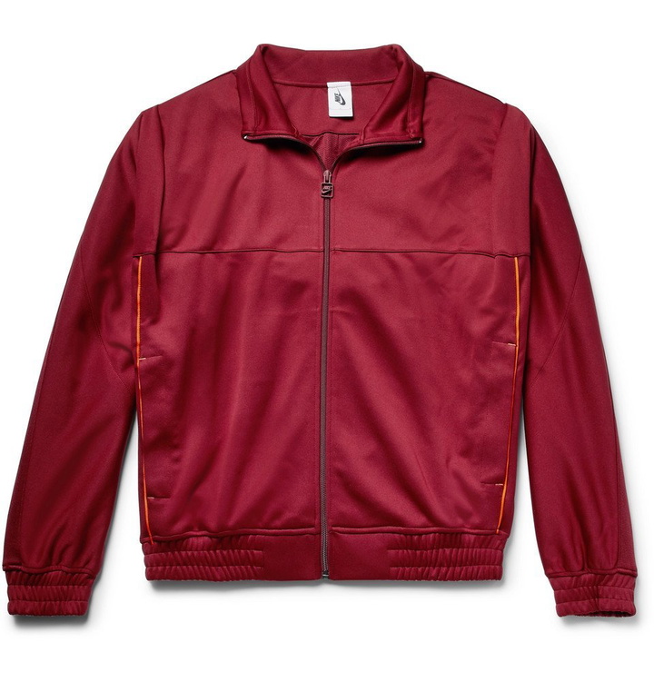 Photo: Nike - Martine Rose NRG K Webbing-Trimmed Tech-Jersey Track Jacket - Men - Claret