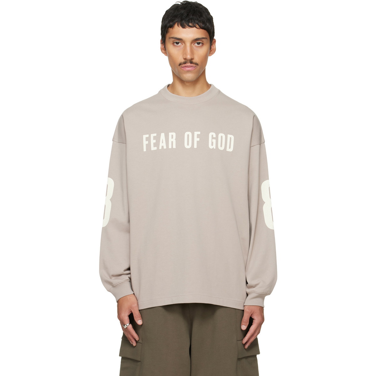 Fear of God ESSENTIALS Gray Merch Long Sleeve T-shirt