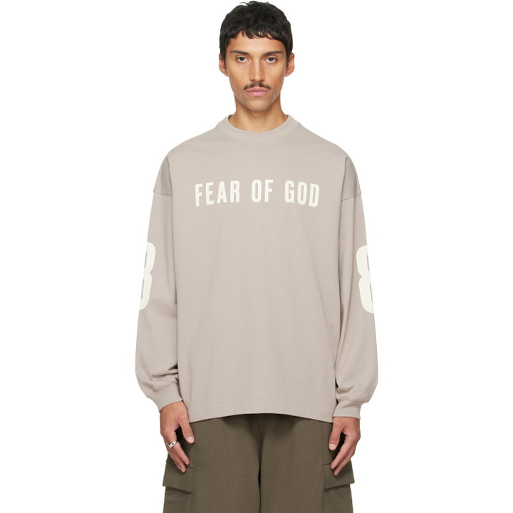 Photo: Fear of God ESSENTIALS Gray Merch Long Sleeve T-shirt