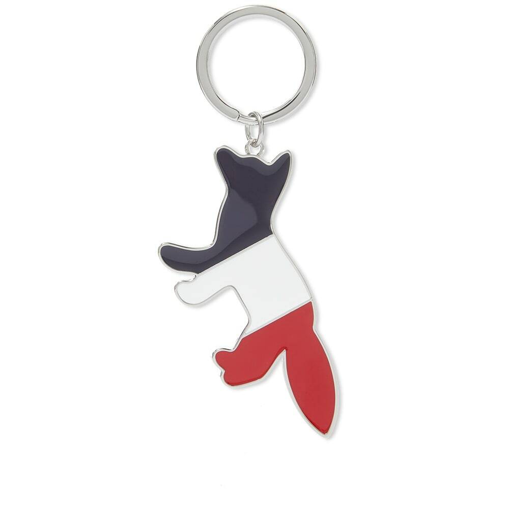 Maison Kitsuné Men's Maison KitsunÃ© Tricolour Fox Keyring in