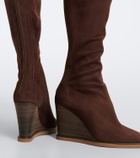 Aquazzura Saint Honoré suede knee-high boots