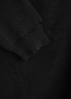 Helmut Lang Distressed Cotton-blend Jumper Black