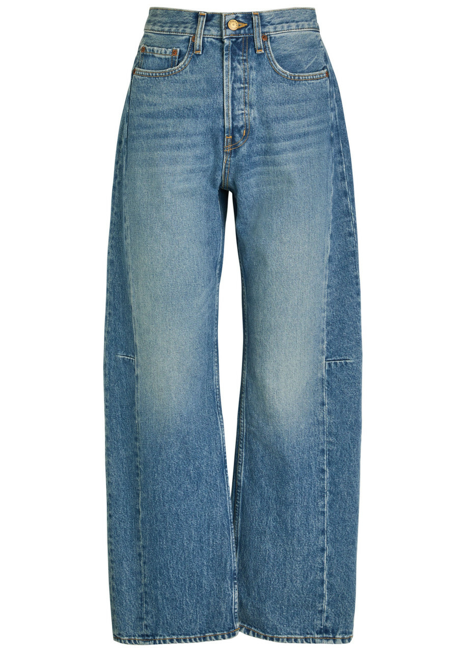 B Sides Slim Lasso Structured Barrel-leg Jeans Indigo