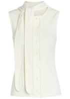 Lemaire Scarf-effect Cotton-blend top Off White