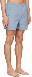 Helmut Lang Blue Nylon Shorts