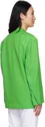 BONBOM Green Double Button Blazer