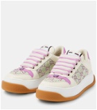 Gucci Screener embellished leather sneakers