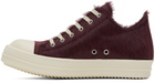 Rick Owens Purple Fur Sneakers