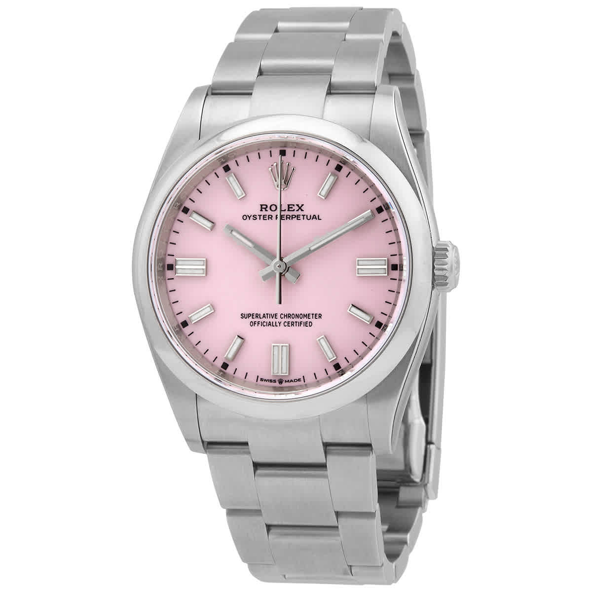 Rolex Oyster Perpetual Automatic Chronometer Candy Pink Dial Unisex Watch 126000PKSO