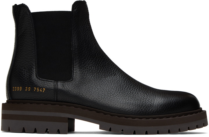 Photo: Common Projects Black Pull-Loop Chelsea Boots