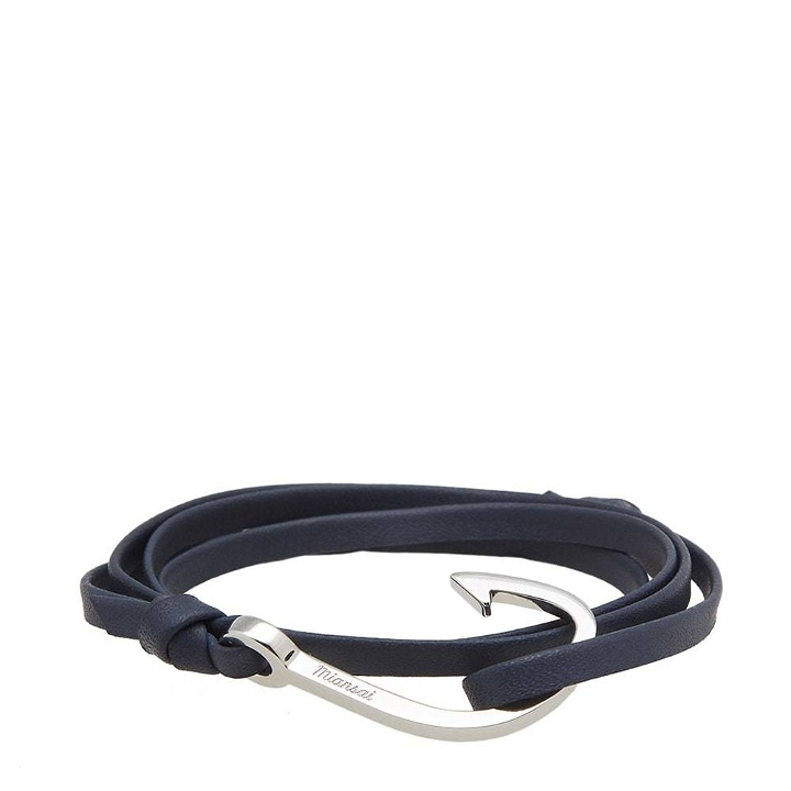 Photo: Miansai Silver Hook Leather Bracelet